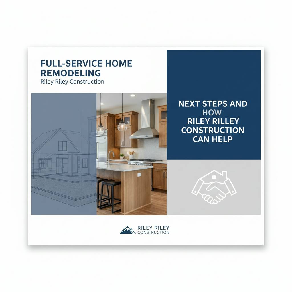 Next steps and how Riley Riley Construction can help