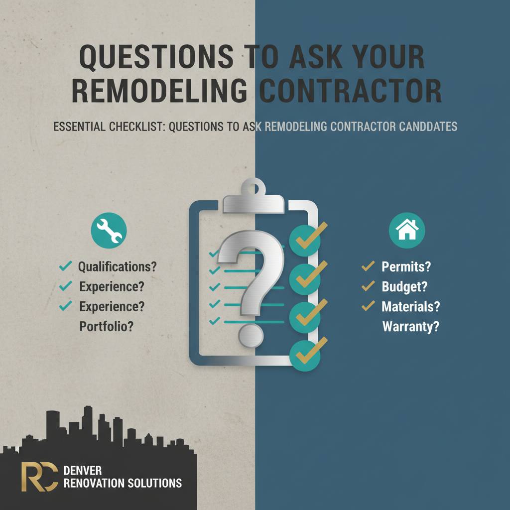 Essential checklist: questions to ask remodeling contractor candidates